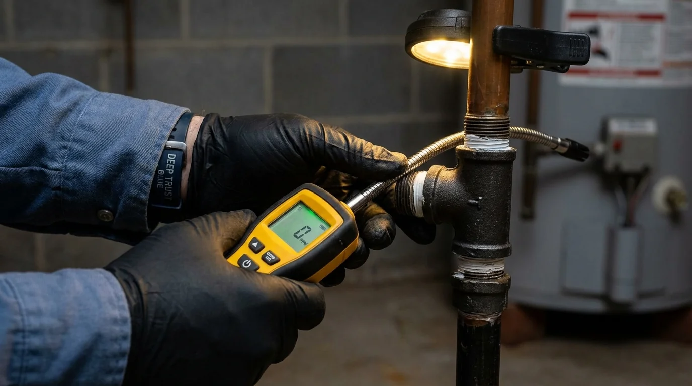 Gas leak detection with electronic sniffer by Johns Plumbing LLC in La Puente