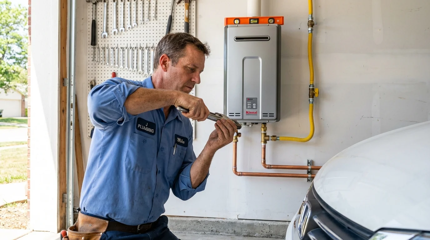 Tankless water heater installation by a Johns Plumbing LLC plumber in La Puente